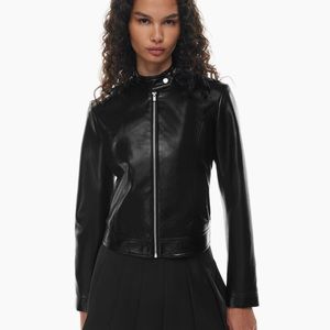 Aritzia Sunday Best Lourdes Leather Moto Jacket